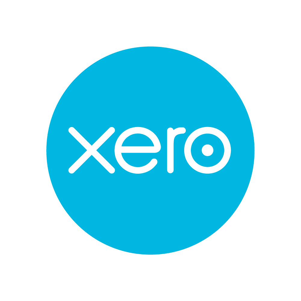 blue circle with words XERO in centre